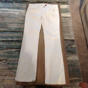 Guess White Jeans with Embellished Pockets
